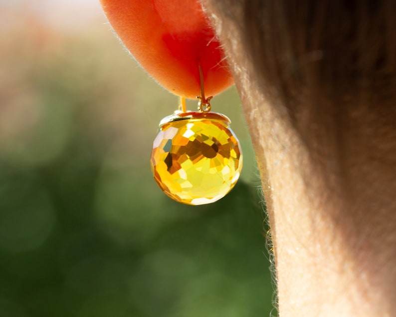GEMURO Sunbeam Citrine Earrings – November’s Glow, Infinite Happiness ☀️