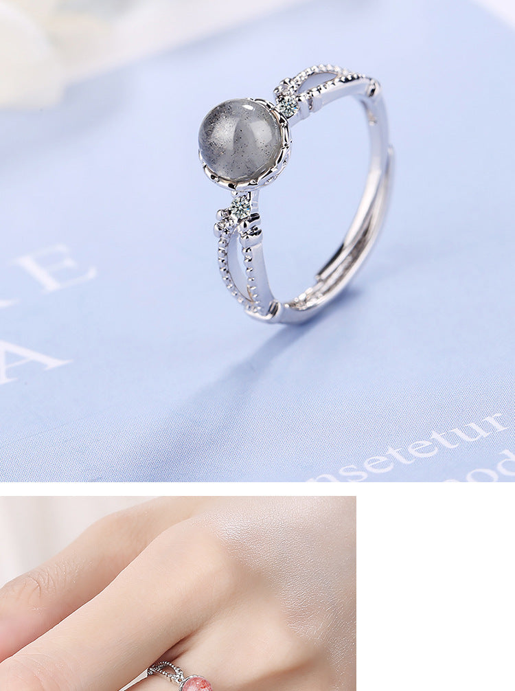 ✨ GEMURO Pink Strawberry Quartz Ring