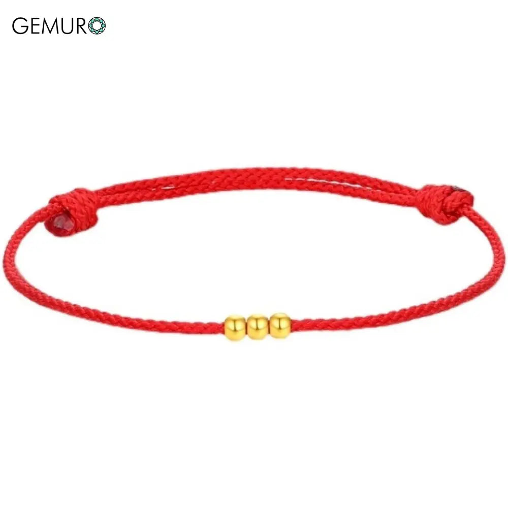 GEMURO Birth Year Lucky Bead Red String Anklet â A Sacred Thread of Protection & Destiny â¨