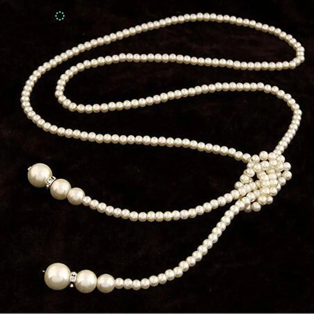 GEMURO Celestial Pearl Necklace - Limited Edition Long Single Layer