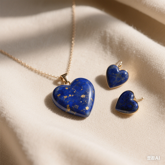 💙 She Said Yes—to Peace: My Story with a Lapis Lazuli Heart Jewelry Set