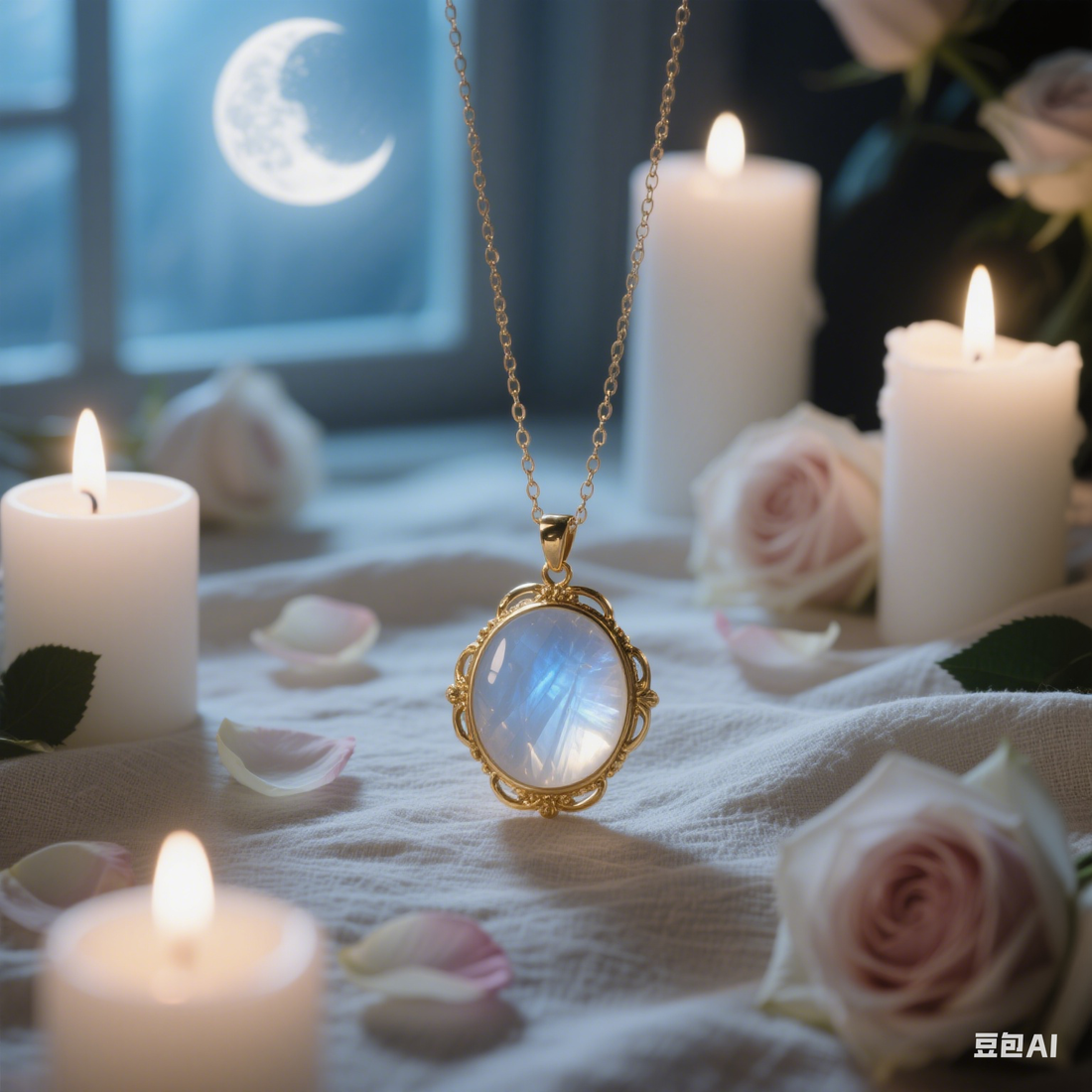 🌙 The Magic of Moonstone: A Raw Necklace That Captured Her Heart