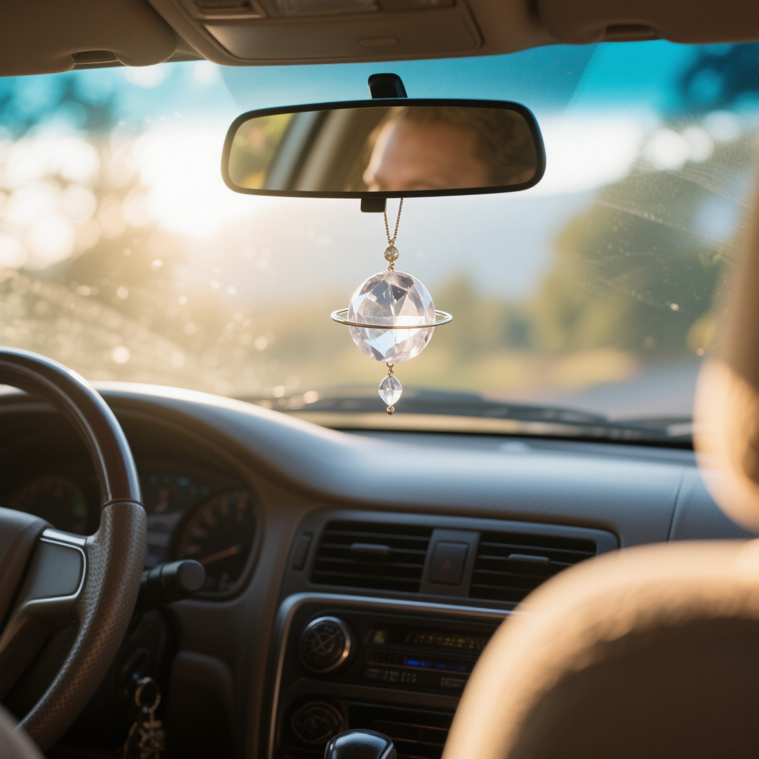 🚗✨“My Car Became a Sacred Space—Thanks to This Crystal Planet Necklace”