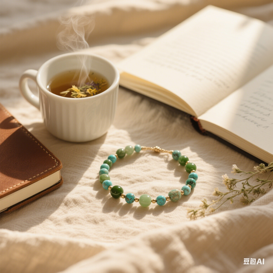🌿 Nature on My Wrist: How a Simple Amazonite & Jasper Bracelet Became My Daily Zen