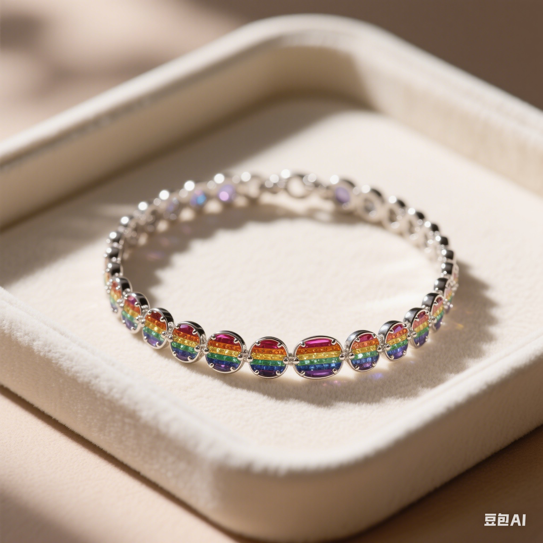 🌈 A Spectrum of Joy: The Rainbow Corundum Tennis Bracelet I Can’t Stop Wearing