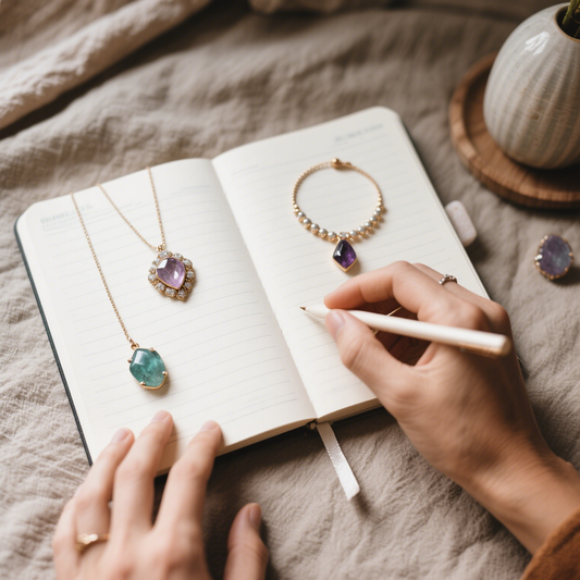 ✨ Gemstone Jewelry & Journaling: My 5-Minute Morning Ritual for a Clear Mind