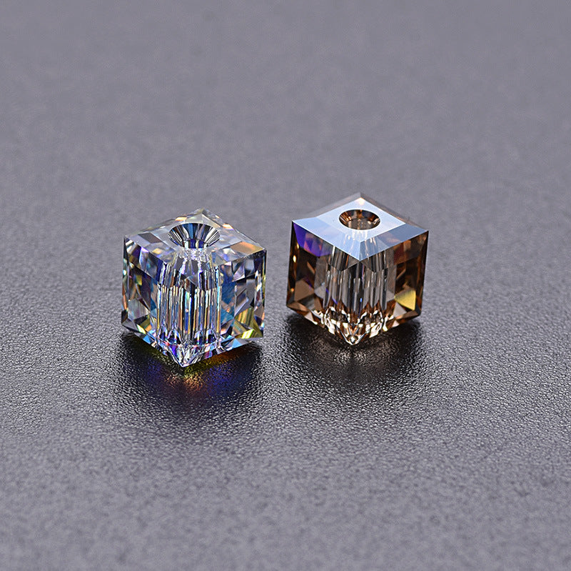 GEMURO ✨ Austrian Crystal Aurora Sugar Cube Earrings | AB Color Handmade Beaded Jewelry