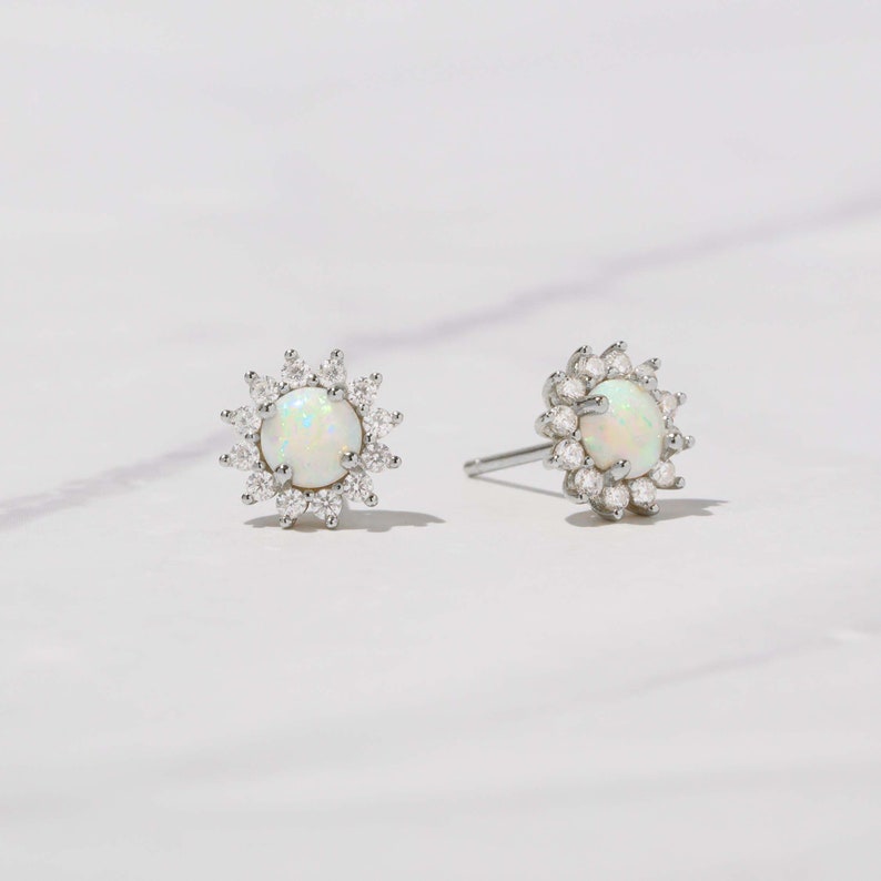 GEMURO Radiance Opal Studs – October’s Light, Eternal Positivity ✨🔮