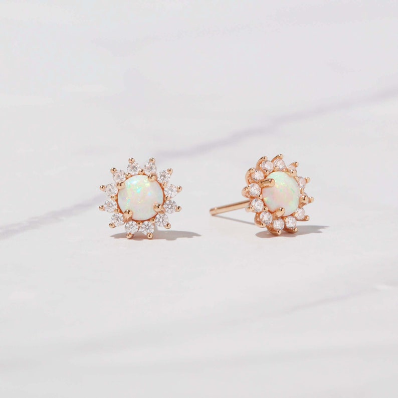 GEMURO Radiance Opal Studs – October’s Light, Eternal Positivity ✨🔮