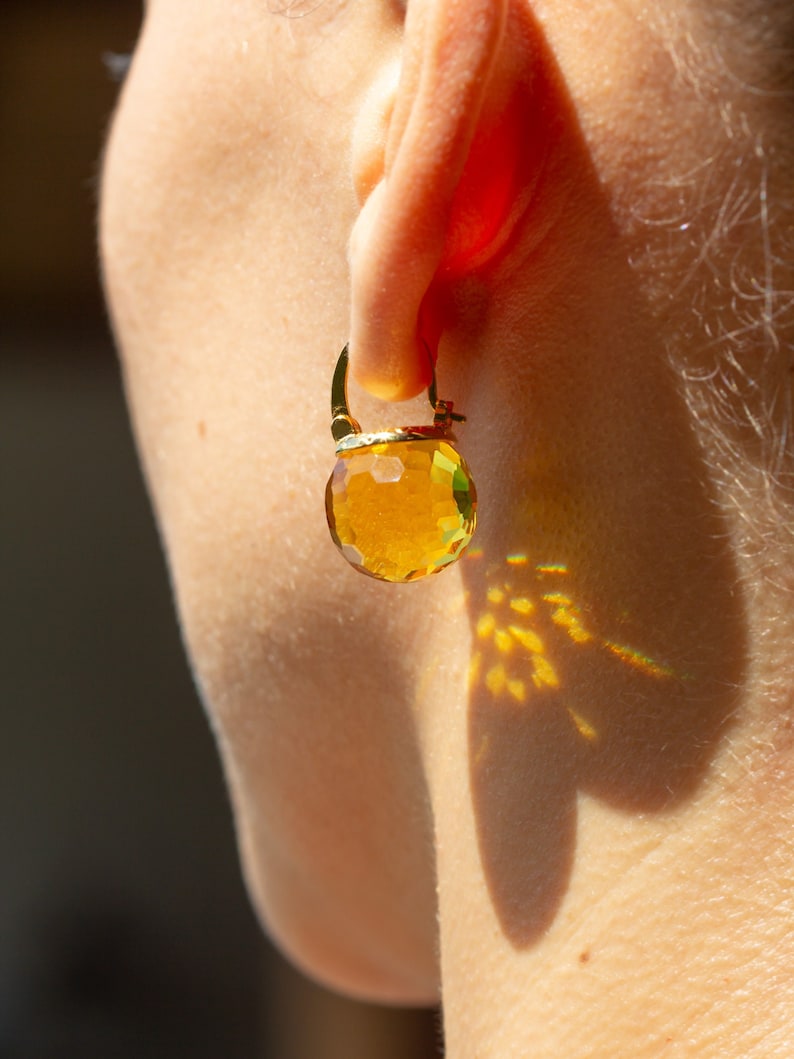 GEMURO Sunbeam Citrine Earrings – November’s Glow, Infinite Happiness ☀️