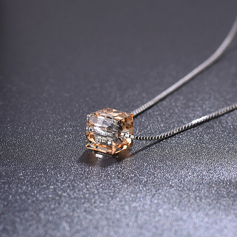 GEMURO ✨ Austrian Crystal Aurora Sugar Cube Earrings | AB Color Handmade Beaded Jewelry