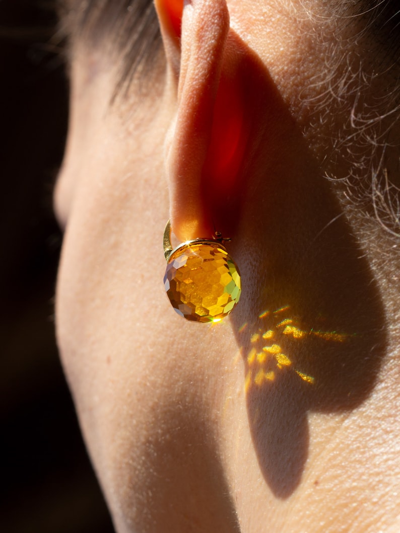 GEMURO Sunbeam Citrine Earrings – November’s Glow, Infinite Happiness ☀️