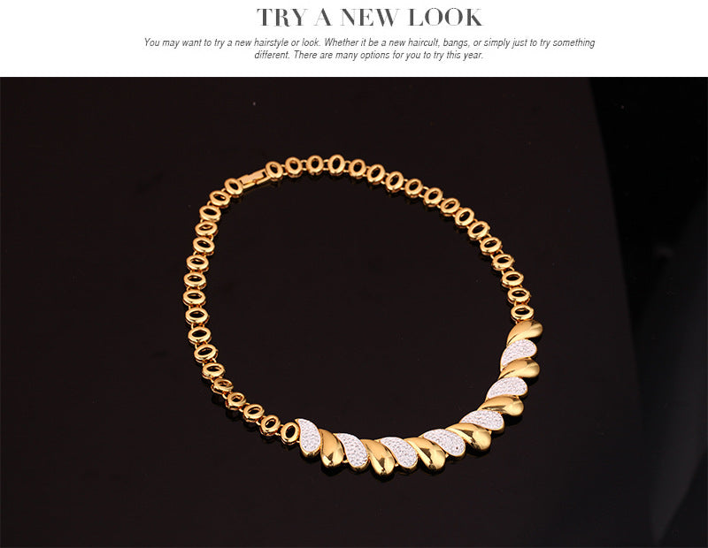 Global Hot Selling Gold Cuba Alloy Jewelry Set for Women