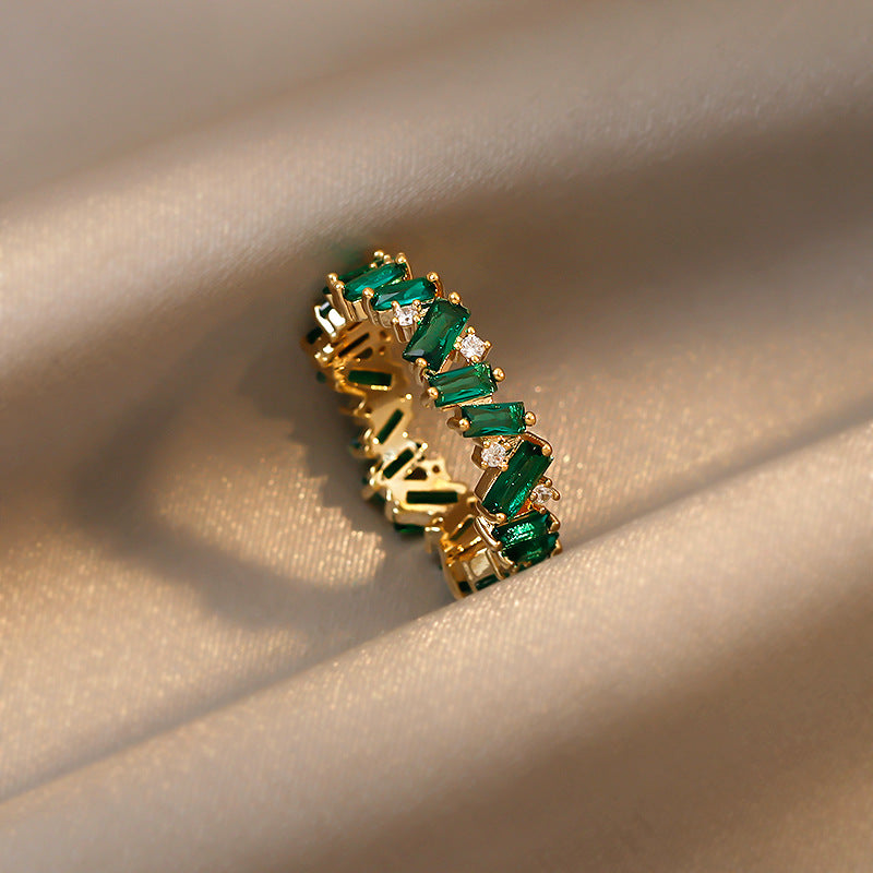 💖K-Pop Glam Granny Green Zircon Power Ring💖