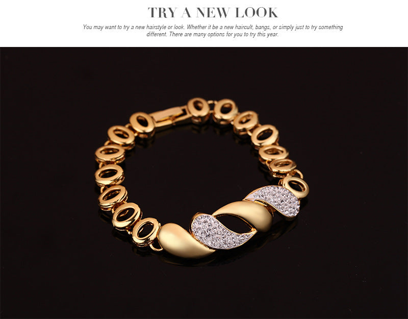 Global Hot Selling Gold Cuba Alloy Jewelry Set for Women