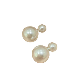 GEMURO Elegant Double-Sided Pearl Ball Stud Earrings for Women | Chic Banquet Jewelry