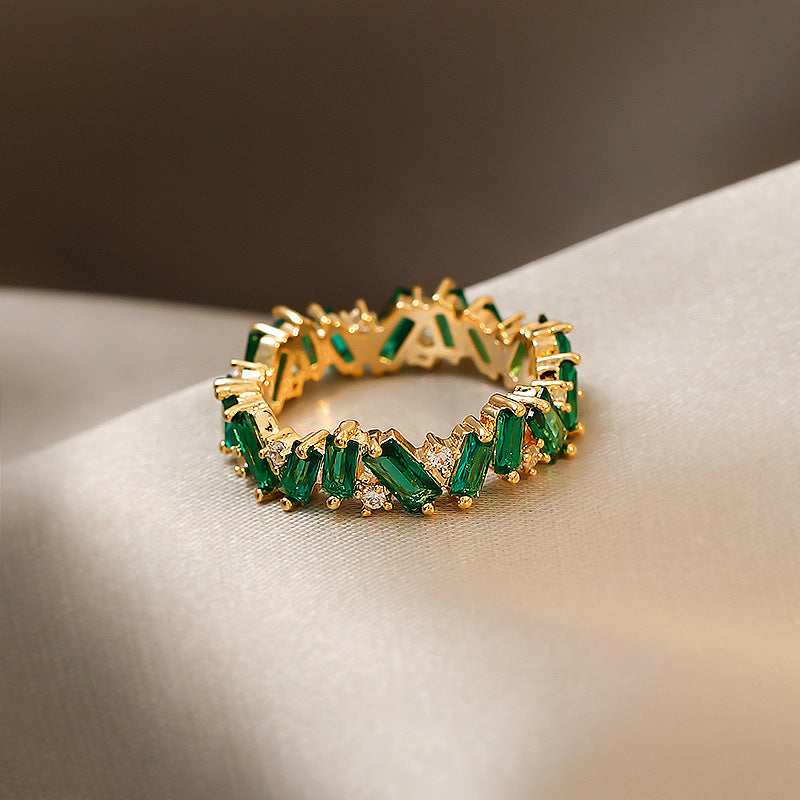 💖K-Pop Glam Granny Green Zircon Power Ring💖