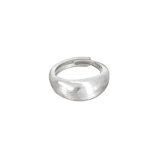 GEMURO Pure Frosted Silver Wide Band Ring | Minimalist S925 Sterling Silver Statement Ring | Elegant & Hypoallergenic