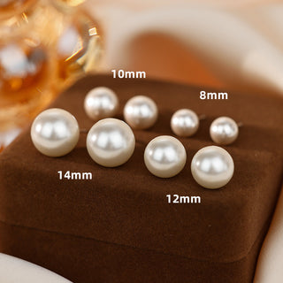 GEMURO Elegant Double-Sided Pearl Ball Stud Earrings for Women | Chic Banquet Jewelry