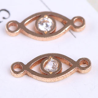 American 14K Gilded Injection Golden Horus Eye and Small Pendant Double Hole Connecting Piece DIY Ornament Accessories