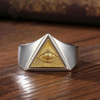 999 Pure Silver Horus Eye Open Couple Rings | Feng Shui for Modern Hustlers 🐉