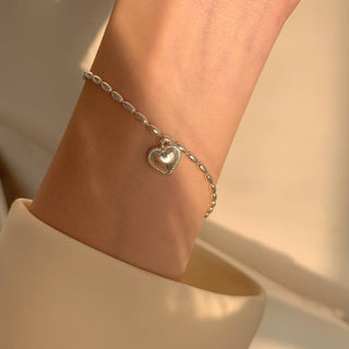 GEMURO Silver Heart Energy Bracelet