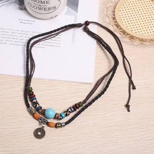 ✨ GEMURO: Bohemian Retro Coin Pendant Necklace✨