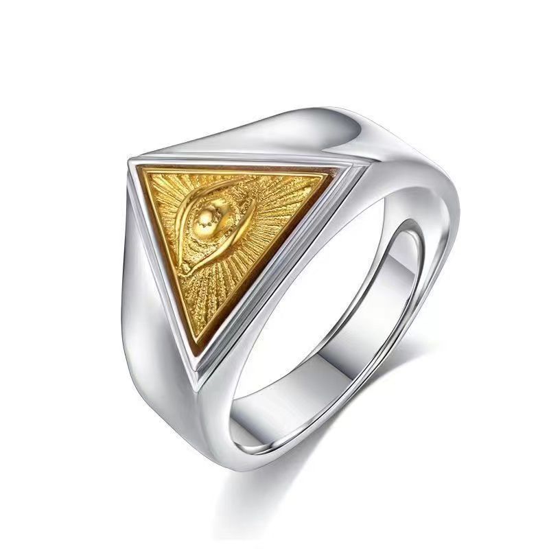 GEMURO Pure Silver Horus Eye Open Couple Rings – Feng Shui for Modern Hustlers
