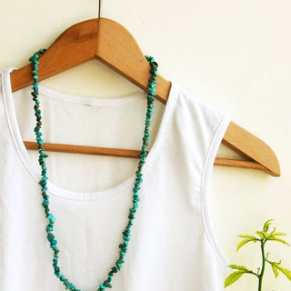 ✨Manifest Calm & Prosperity: GEMURO Thick Green Turquoise Necklace