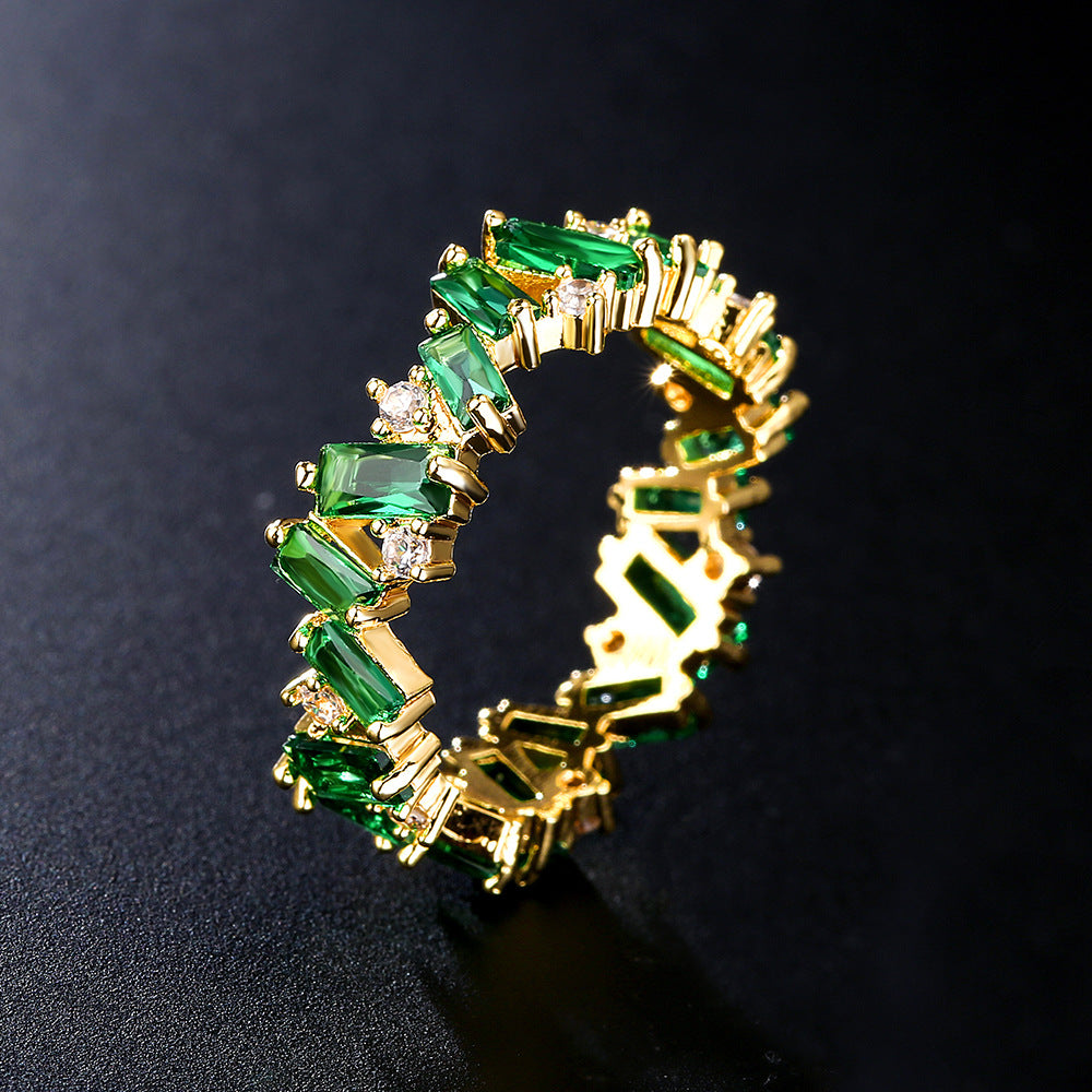 💖K-Pop Glam Granny Green Zircon Power Ring💖