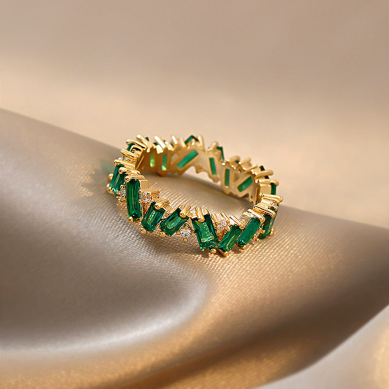 💖K-Pop Glam Granny Green Zircon Power Ring💖