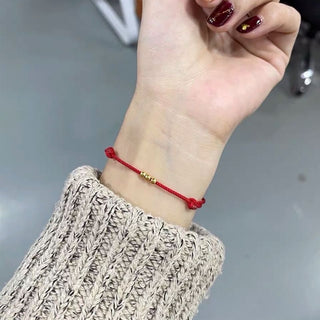 GEMURO Birth Year Lucky Bead Red String Anklet – A Sacred Thread of Protection & Destiny ✨