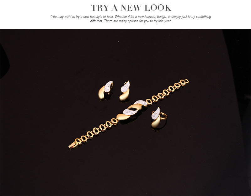 Global Hot Selling Gold Cuba Alloy Jewelry Set for Women