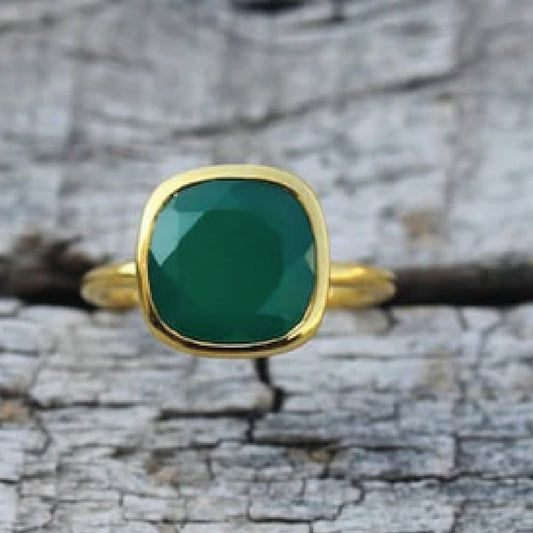 Green Onyx Sterling Silver Ring – The Symbol of Wealth & Prosperity 💚💰