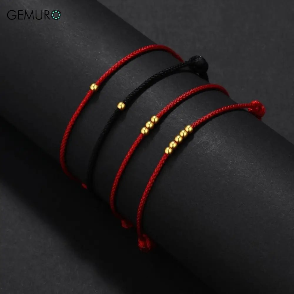 GEMURO Birth Year Lucky Bead Red String Anklet – A Sacred Thread of Protection & Destiny ✨