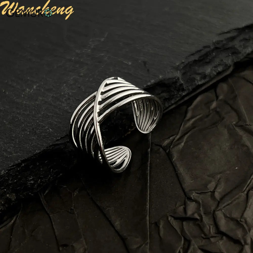 GEMURO Customized 18K Gold Plated Stainless Steel Ring | European & American Heart Flower Design | Wedding Band Initial