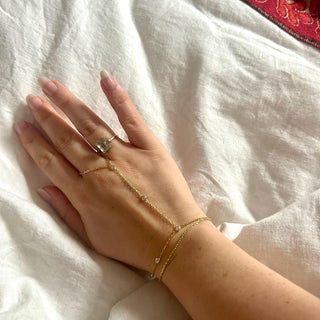 GEMURO Dainty Gold Hand Chain – The Bracelet of Unconditional Love ✨