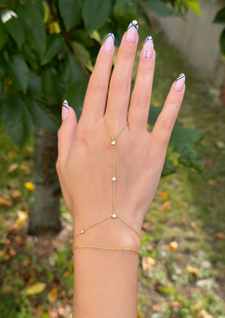 GEMURO Dainty Gold Hand Chain – The Bracelet of Unconditional Love ✨