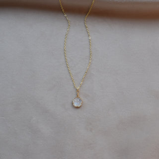 GEMURO Natural Moonstone Necklace – Dainty Gold Handmade Healing Crystal Jewelry | Gift for Her ✨