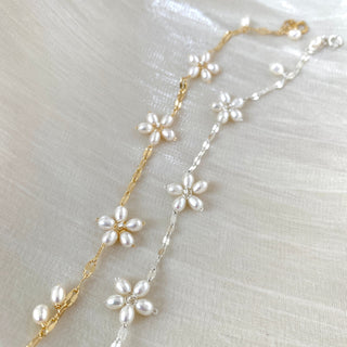 GEMURO Freshwater Pearl Daisy Necklace & Bracelet Set – A Timeless Emblem of Purity & Grace